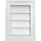 Ekena Millwork Vertical Surface Mount PVC Gable Vent w/ 2"W x 2"H , Brickmould Sill Frame, 12"W x 16"H GVPVE12X1603SN - alternate 1